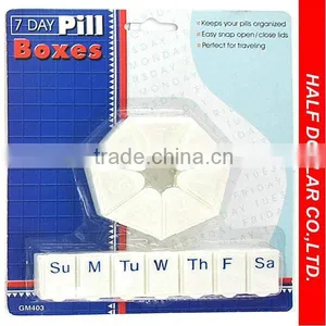 2PCS Pill Case,Portable Weekly /7 Days Pill Boxes,Promotional Pocket Pill Box,Plastic Pill Case thumbnail-1
