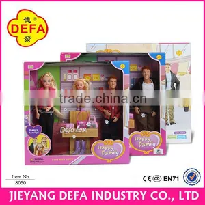 Chidren Family Style Handsome Father Fashion Mother and Lovely Child Together Family Plastic Doll thumbnail-1