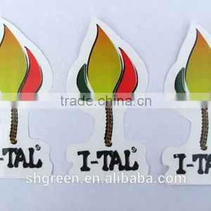 Die-cut Gum Kraft Paper Sticker With Printing Fire Design thumbnail-1