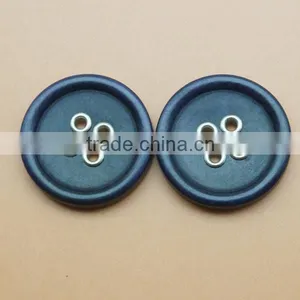 4 Holes Fancy Navy Natural Corozo Nut Buttons With Eyelet thumbnail-1