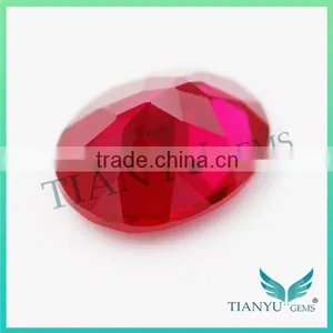 Wholesale Loose Synthetic Colored Gems Stones #8 Oval Cut Ruby Stone Corundum Gemstone Price thumbnail-2
