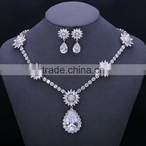 Wholesale Bridal Jewelry Set,shinning White Stone Jewelry Set,christmas Gifts thumbnail-5