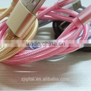 New Arrival Customized Wholesale Metal Braided Usb Cable 2 in 1 Mirco Usb Cable Multi-function Usb Charger Cable thumbnail-2