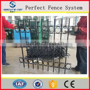 Hot Galvanized Powder Coated Black Security Tubular Steel Picket Fence Panels Hebei Factory thumbnail-4