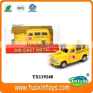 Double-decker Scale School Diecast Bus Model Toy thumbnail-2