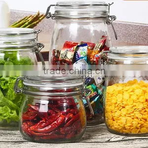 Wholesale High Quality Glass Jars With Metal Clip(HLTH-S027) thumbnail-1