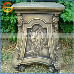 Home and Garden Fiberstone Flower Pot Stand Column Decorative Outside thumbnail-1