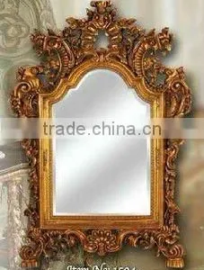 European Antique Classical Wooden Hand Carved Wall Mirror, MOQ:1PCS(B70091) thumbnail-1