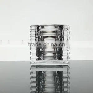 Glass Candle Holder Square Shape Crystal Candle Holders thumbnail-1