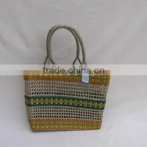 High Quality Best Selling Sea Grass Shopping Bag WITH HANDLE From Vietnam thumbnail-1