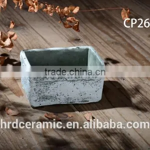 Square Decal Cement Decoration Outdoor Garden Flower Pot thumbnail-5