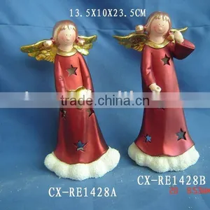 Polyresin Christmas Candle Holders Decoration -Ceramic Christmas Items thumbnail-1