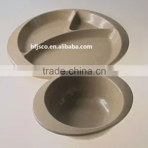 Non-toxic Candy Cloured China Manufacturer Bamboo Fiber Tableware Set thumbnail-1