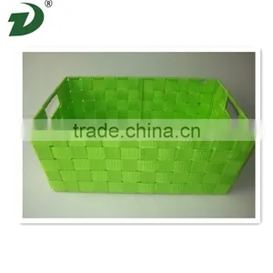 New Arrived Recycled Paper Rectangular Woven Large Storage Baskets With Lids thumbnail-1