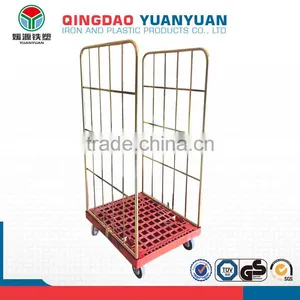 Metal 2 Sided Roll Logistics Pallet Cage Container Warehouse Storage Cart Metal Trolley With Wheels thumbnail-1