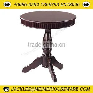 Round Antique Wooden Side Table thumbnail-1
