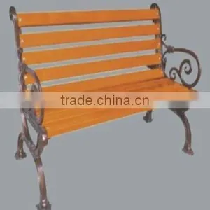 Garden Bench, Cast Alum Legs, Plastic Wood Bench thumbnail-3