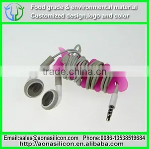 Rainbow Silicone Fish Bone Wire Cable Organizer thumbnail-1
