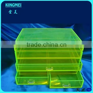 2015 Clear Makeup Case Drawers Cosmetic Organizer Jewelry Storage Acrylic Cabinet Box thumbnail-5