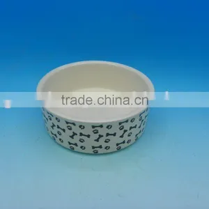 Dolomite 5" Ceramic Dog Bowl With Bone Printing thumbnail-1