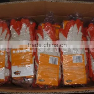 DDSAFETY 2017 Knitted Gloves With Orange Latex Coated Safety Working Gloves thumbnail-3