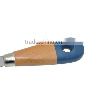 20mm Blue Head Wooden Handle Carbon Steel Blade Putty Knife Scraper thumbnail-5