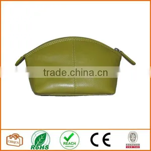 Leather Cosmetic Pouch Green thumbnail-2