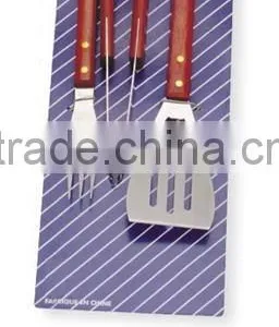 Fork Tong Spatula 3ps Barbecue Tools Set In Paper Card Board thumbnail-1