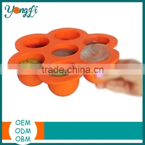 Food Grade 7 Compartments Silicone Ice Cream Freezer Container thumbnail-1