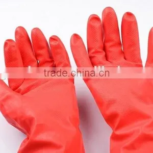 Red Nitrile Washing Up Household Rubber Gloves thumbnail-1