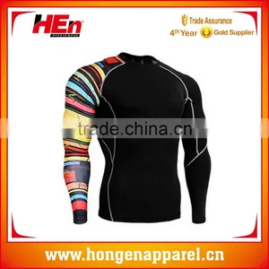 Hongen Apparel 2015 Men's Custom Sublimated Mma Rash Guard for Sale thumbnail-1