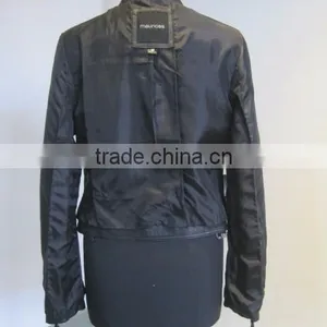 Faux Leather Jacket Women Cothing New 2015 Montage Patchwork Zipper Pockets PU Leather Jacket Fashion Autumn Winter Leather Coat thumbnail-6