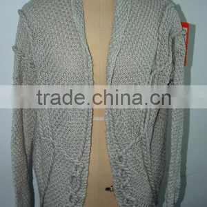 Trendy Special Stitch Design Viscose Cardigan Without Button thumbnail-1