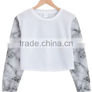 Crop Top Sweatsirt With Your Design. No Minimum. Real Factory. 3-5 Days Production thumbnail-4