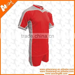 SJ054 Customized Short Sleeve Soccer Uniform With Spandex thumbnail-1