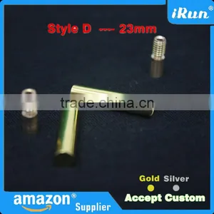(MOQ:100pcs) Cylindrical Shoelace Aglets - Shoelaces Tips - DIY Shoelace Accessories ( Gold & Silver )- Accept Custom thumbnail-3