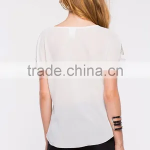 Online Shopping Women Clothes Fashion Embellished Lady Blouse thumbnail-5