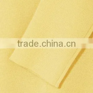 Hot Sale Crew Neck Bright Yellow Silk Blended Cashmere Sweater Women thumbnail-5