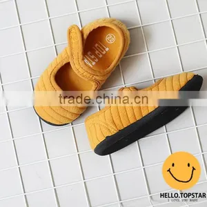 Canvas Fabric Girl Shoes, Magic Hook and Loop Kids Shoes thumbnail-4