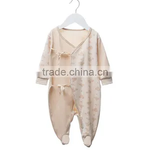 Organic Cotton Baby Romper Organic Long Sleeve Baby Onesie thumbnail-1