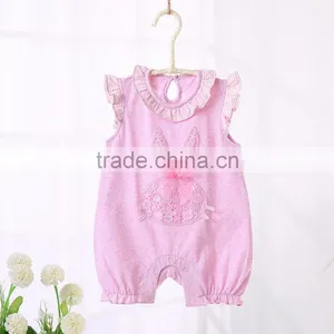 Summer Baby Clothes Romper Natural Colored Cotton Sleeveless Newborn Short Climbing Jumpsuit Clothes thumbnail-1