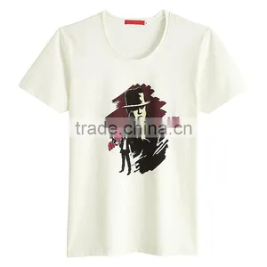 High Quality Premium Custom Print Logo 100% Combed Cotton t Shirt thumbnail-2