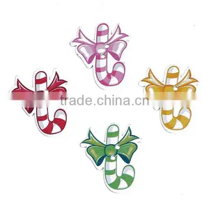 Wood Sewing Buttons Scrapbooking 2 Holes Bowknot At Random Christmas Candy Cane Pattern thumbnail-1