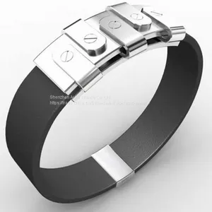 Classic Handmande Leather Bracelets Magnetic Clasp Bracelets thumbnail-5