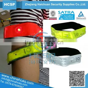 High Visibility LED Safety Flashing Arm Bands Reflective LED Snap Band, Reflective LED Slap Wrap,Reflector Wrist thumbnail-1