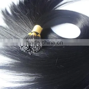 Black Rose 0.5g 1g Fusion Keratin Prebonded Human Hair Flat Nail Stick U/I Tip Hair Extensions thumbnail-1