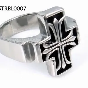 High Polished Solid 316L Stainless Steel Ring Engagement Charm thumbnail-4