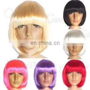 Hot Sale Bob Felt Womens Cosplay Synthetic Wig With Many Colors FW2091 thumbnail-1