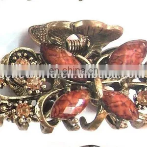 2015 Fashion Women Red Rhinestone Alloy Hair Claws thumbnail-2