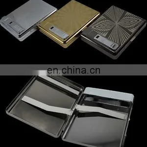 67220 Men Multi-functional USB Charging Lighter Cigarette Case thumbnail-2